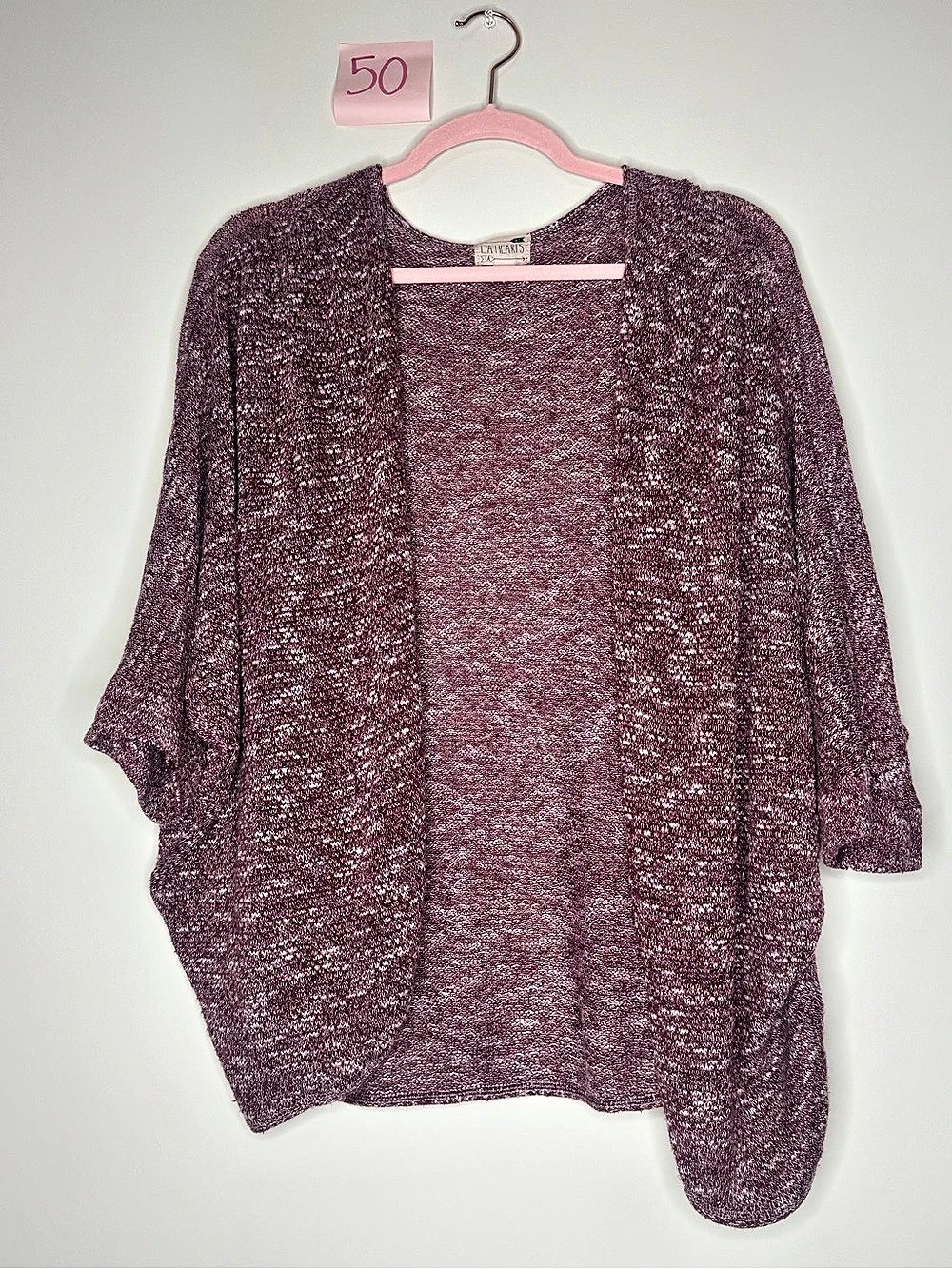L.A. Hearts - Knit Draped Shrug in Maroon